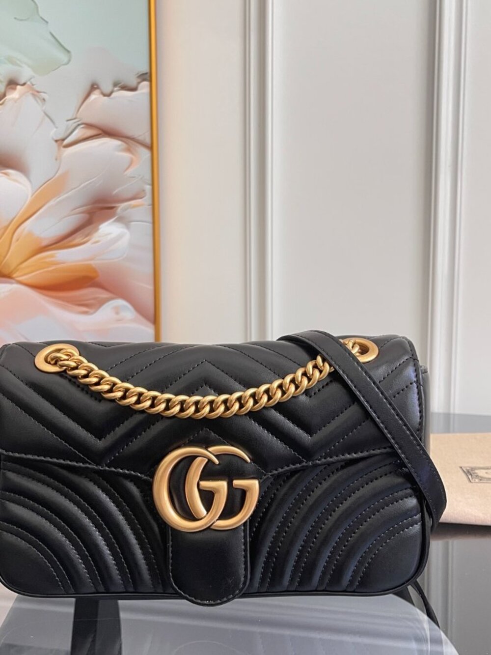 Gucci GG Marmont Small Shoulder Bag Black